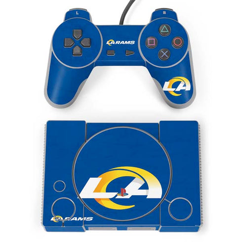 NFL Los Angeles Rams Distressed PlayStation Classic Bundle Skin